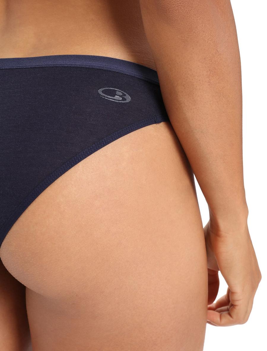 Sous Vêtement Icebreaker Merino Siren Bikini Briefs Femme Bleu Marine | FR 1721AHKP